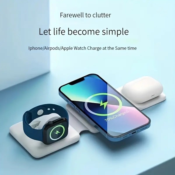 Foldable Wireless Charger 3 in 1